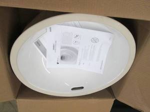 lot 188 image: toto under counter sink 19x16 edge ...