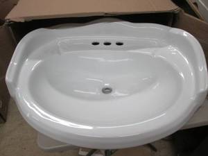 lot 200 image: glacier bay pedestal lavatory basin...