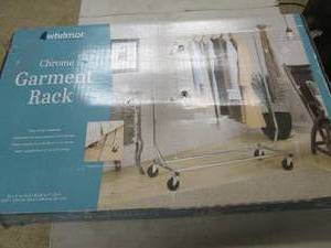lot 203 image: whitmor chrome garment rack ...