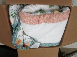 lot 243 image: shiloh emb quilt king...