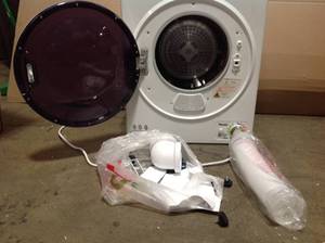 1.50 cu. ft. White and Black Electric Compact Portable Laundry Dryer by Panda Customer Returns See Pictures