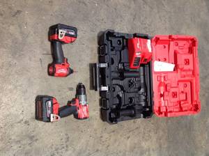 M18 FUEL 18-Volt Lithium-Ion Brushless Cordless Hammer Drill and Impact Driver Combo Kit (2-Tool) with Two 5Ah Batteries by Milwaukee Customer Returns See Pictures