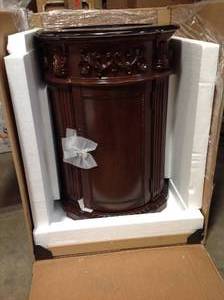 Chelsea 22 in. W Bath Vanity in Antique Cherry with Granite Vanity Top in Black by Home Decorators Collection Customer Returns See Pictures