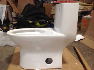 Ivy One-Piece Dual Vortex Flush Toilet 10  Rough In No top Customer Returns See Pictures