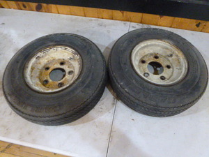 lot 38 image: 2 Carlisle Trailer Tires on Rims