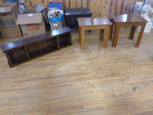 lot 116 image: 2 Tables and Headboard Shelf