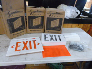lot 141 image: 3 Lithonia Lighting EXIT Signs