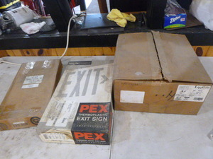 lot 143 image: 3 EXIT Signs