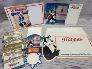 lot 3 image: Hamms Labels & Table Tent New Old Stock