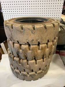 lot 18 image: Set of Four Food Grade Forklift Tires 6.00-9