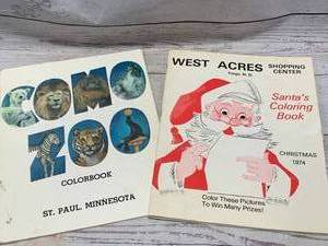 lot 53 image: 1974 West Acres Coloring Book & Como Coloring Book