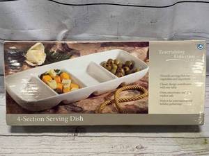lot 104 image: New 4 Section Serving Dish