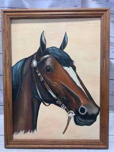 lot 105 image: Horse Oil Painting on Canvas 19 X 25