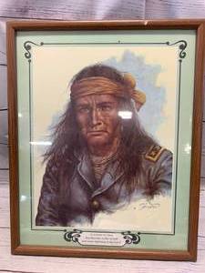 lot 109 image: 1976 Bill Hampton Apache Framed Art 17 X 21