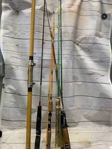 lot 110 image: Lot of Fishing Rods Including 10 Foot Bamboo Rod