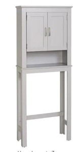 lot 251 image: Glacier Bay  Shaker Style 26.5 in. W x 10.1 in. D x 68 in. H Spacesaver in Dove Gray 5323GYHD