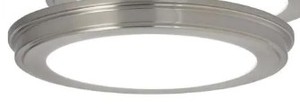 lot 254 image: Commercial Electric 13 in. Brushed Nickel Color Changing LED Ceiling Flush Mount JJU3011L-2BN