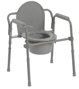 lot 270 image: Drive Folding Steel Bedside Commode 11148-1