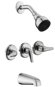 lot 271 image: Glacier Bay Aragon 3-Handle 1-Spray Tub and Shower Faucet in Chrome HD834X-0001
