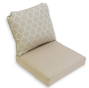 lot 274 image: Hampton Bay Toffee Trellis Reversible Deep Seating Outdoor Lounge Chair Cushion