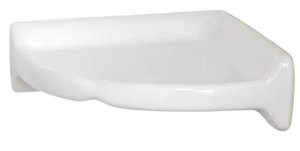 lot 298 image: Daltile Restore 8.5 in. W Ceramic Wall Mounted Corner Shower Shelf Tile in White RE15BA780CC1P