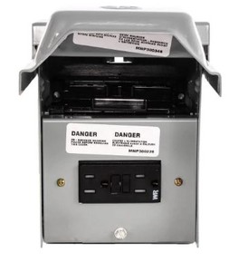 lot 258 image: GE 60 Amp 240-Volt Non-Fuse AC Disconnect with GFCI Receptacle TFN60RGFRCP