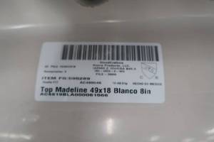 lot 268 image: Vanity Top Madeline 49 in x 18 in Blanco 8 in