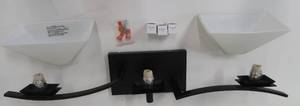 lot 280 image: Home Decorators Collection Fox Hill 3-Light Biscayne Bronze Vanity Light with Frosted White Glass HB2572-303