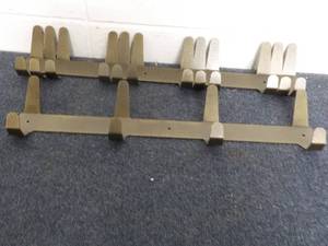 lot 41 image: 4 Hammered Steel Wall Hooks...