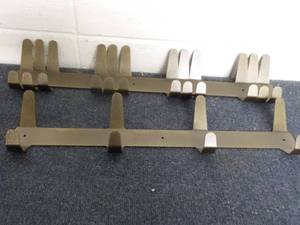 lot 42 image: 4 Hammered Steel Wall Hooks...