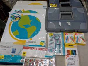 lot 77 image: Dry Erase Decals, Art Supply Carrie...