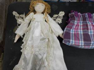 lot 163 image: Vintage Doll and Bag...
