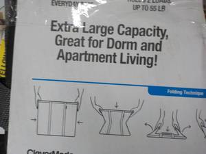 lot 179 image: 3 Snap Up Laundry Basket and Hamper...