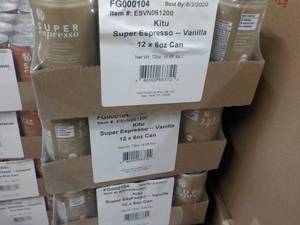 lot 187 image: 3 - 12 packs 6 oz Cans Vanilla Kitu...