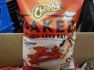 lot 197 image: 64 bags Cheetos Flamin Hot Snacks...