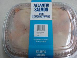 lot 212 image: 2 lb. Pkg Frozen Atlantic Salmon wi...