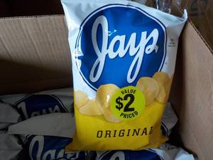 lot 243 image: Case of Jays Potato Chips...