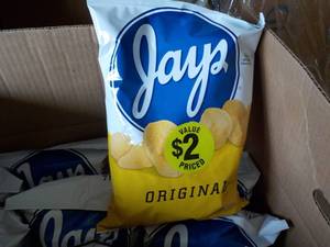 lot 244 image: Case of Jays Potato Chips...