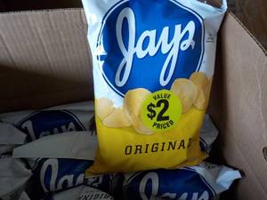 lot 245 image: Case of Jays Potato Chips...