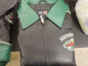lot 305 image: Minnesota Wild Leather Jacket size...
