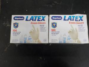 lot 308 image: 2 Boxes Latex Single use Gloves...