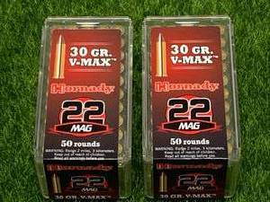 100 Rounds .22 Mag 30gr Max Ammo Ammunition