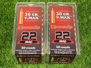 100 Rounds .22 Mag 30gr Max Ammo Ammunition