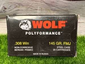 20 Rounds .308 145gr Ammo Ammunition