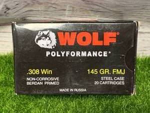 20 Rounds .308 Ammo Ammunition 145gr