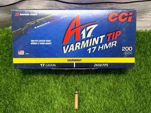 200 Rounds 17 HMR Varmit Tip Ammo Ammunition