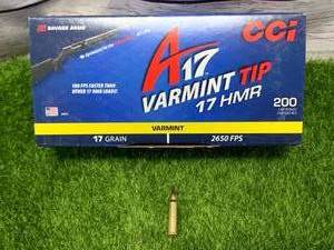 200 Rounds 17 HMR Varmit Tip Ammo Ammunition