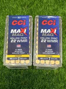 100 Rounds .22 WMR Max Mag Hollow Point Ammo Ammunition