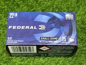 50 Rounds .22 Birdshot Ammo Ammunition