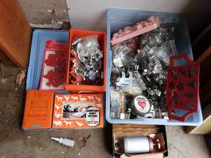 Collection Of Cookie Cutters, Molds, Cookie Press
